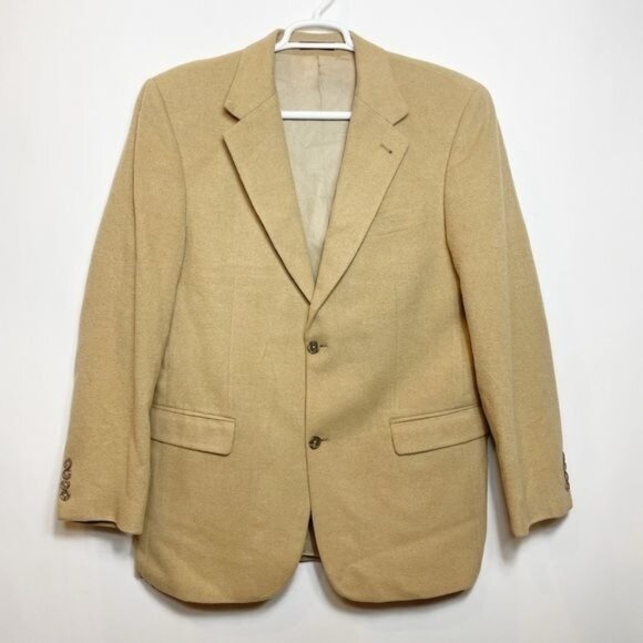 Vintage Barrymore for Fleishman's Camel Hair Blazer Luxury Tan Single Size 41 L - Picture 2 of 11